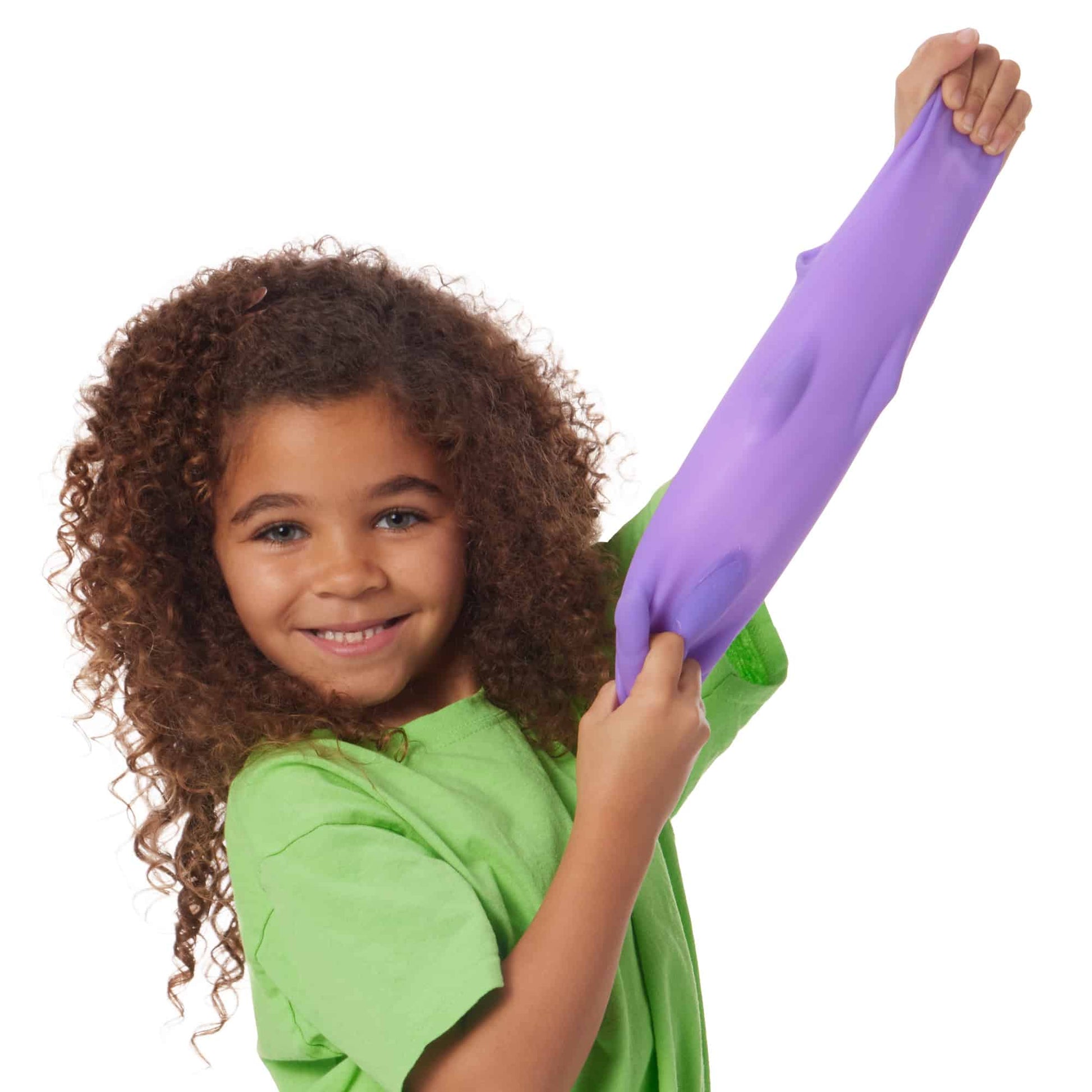 Super Cool Cats - Lifestyle with girl stretching purple Super Cool Cat
