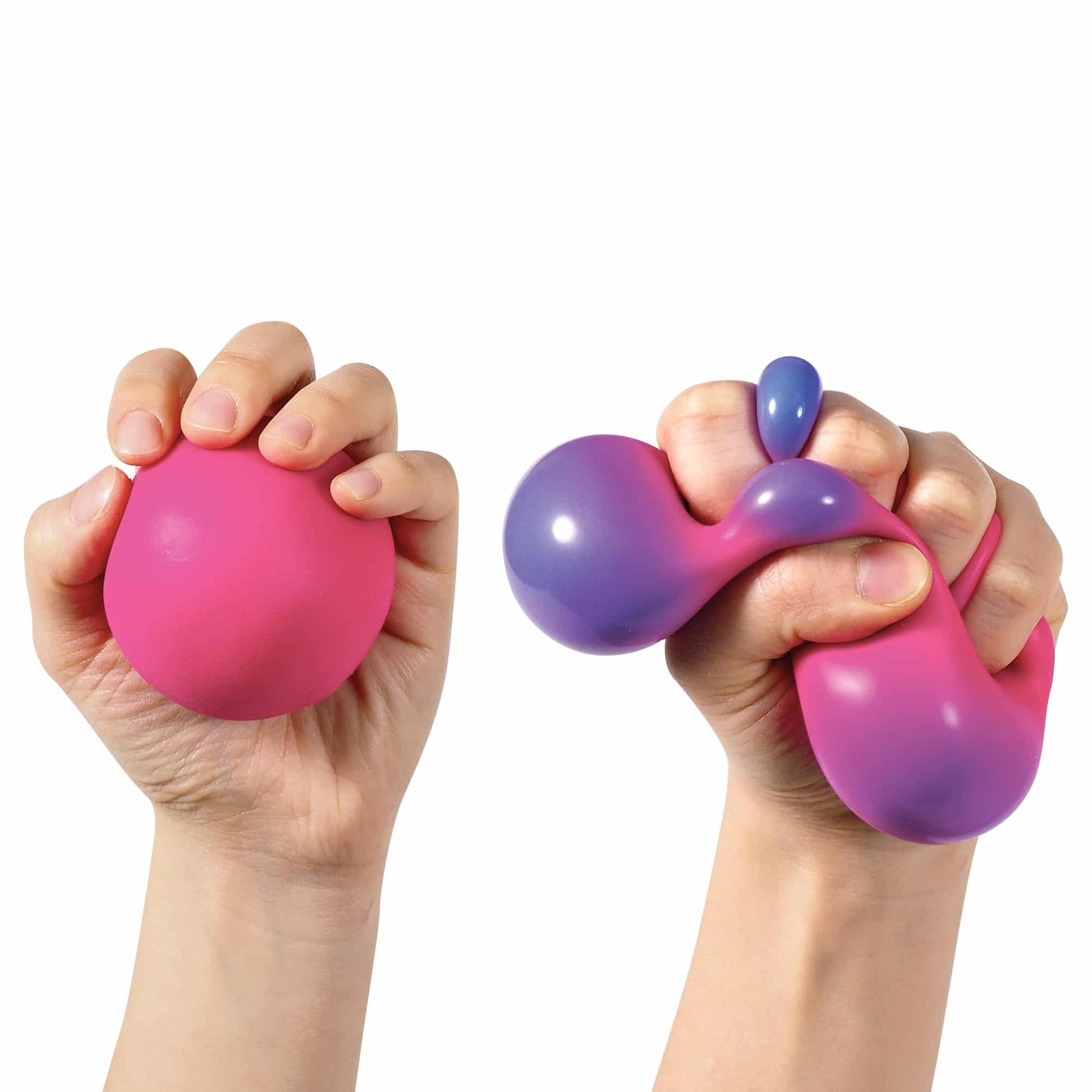 Hands squeezing Color Changing : Starts pink, turns to purple when squeezed