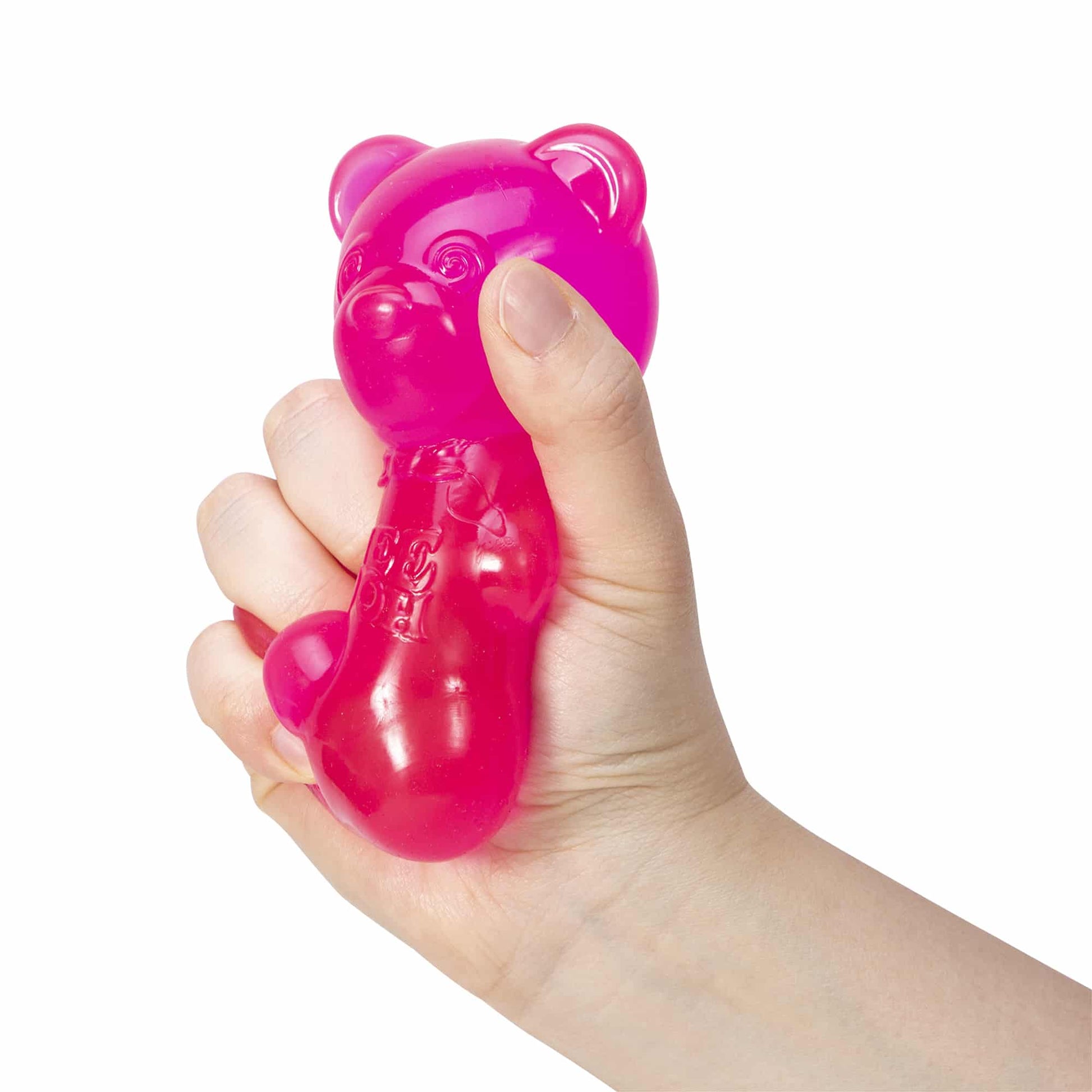 Gummy Bear - Hand squeezing Pink Gummy Bear